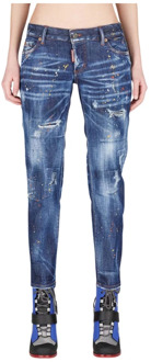 Dsquared2 Stoere Jennifer Skinny Jeans Dsquared2 , Blue , Dames - M,S,Xs,4Xs,3Xs