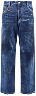 Dsquared2 Straight Jeans Dsquared2 , Blue , Heren - S,Xs