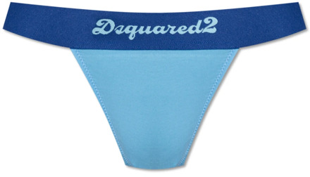 Dsquared2 String met logo Dsquared2 , Blue , Dames - Xl,L,M,S