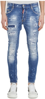 Dsquared2 Super Twinky Slim-fit Denim Jeans Dsquared2 , Blue , Heren - Xl,L,M,S,Xs
