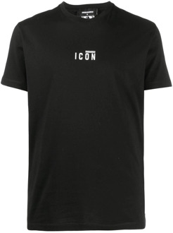 Dsquared2 T-Shirt ICON Heren  maat S Zwart