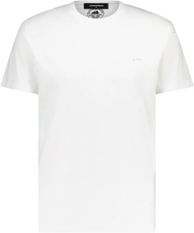Dsquared2 T-Shirt met Logo-Detail Dsquared2 , White , Heren - 2Xl,Xl,M,S