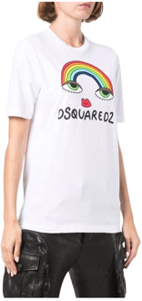 Dsquared2 T-Shirt voor dames Dsquared2 , White , Dames - L,M