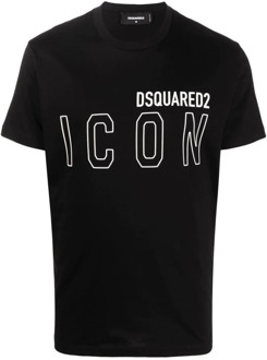 Dsquared2 T-Shirts Dsquared2 , Black , Heren - 2Xl,Xl,L,M,S