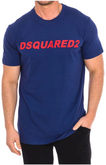 Dsquared2 T-Shirts Dsquared2 , Blue , Heren - 2Xl,Xl,M,S