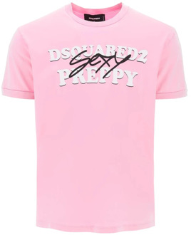 Dsquared2 T-Shirts Dsquared2 , Pink , Heren - 2Xl,Xl,L,M,S