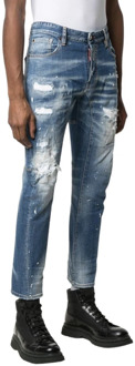 Dsquared2 Tijdloze Slim-Fit Heren Jeans Dsquared2 , Blue , Heren - L