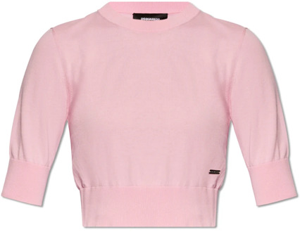 Dsquared2 Top met logo Dsquared2 , Pink , Dames - S,Xs