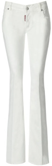 Dsquared2 Twiggy Witte Flare Jeans Dsquared2 , White , Dames - S