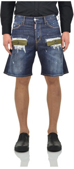 Dsquared2 Vintage Stijl Denim Shorts voor Heren Dsquared2 , Blue , Heren - XS