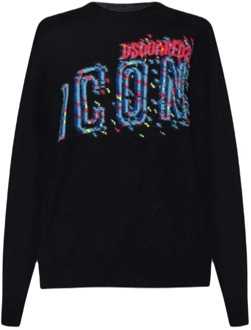 Dsquared2 Warme en stijlvolle sweatshirt Dsquared2 , Black , Dames - S,Xs