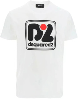Dsquared2 Wit Katoenen T-Shirt Dsquared2 , White , Heren - S