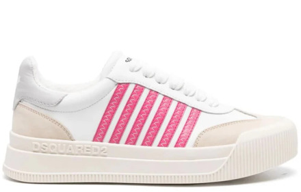 Dsquared2 Wit Roze Grijs Sneakers Dsquared2 , Multicolor , Dames - 39 Eu,38 Eu,36 Eu,40 EU