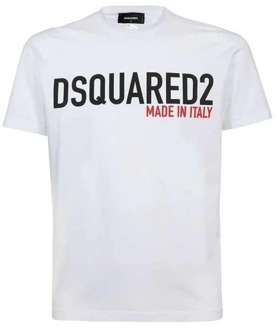 Dsquared2 Witte Cool Fit T-Shirt Dsquared2 , White , Heren - 2Xl,Xl,L,S