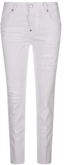 Dsquared2 Witte Ripped Cool Girl Jeans Dsquared2 , White , Dames - M,S,3Xs,2Xs