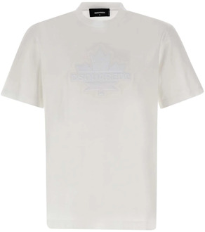 Dsquared2 Witte T-shirts en Polos Dsquared2 , White , Heren - L,S