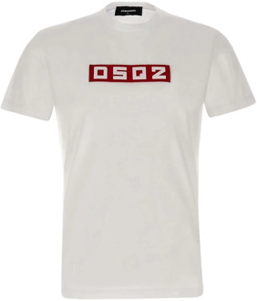 Dsquared2 Witte T-shirts en Polos Dsquared2 , White , Heren - Xl,L,M,S