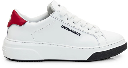 Dsquared2 Witte Vetersluiting Mode Sneakers Vrouwen Dsquared2 , White , Dames - 36 EU