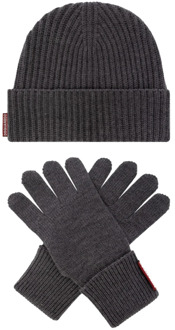 Dsquared2 Wollen Set: Hoed en Handschoenen Dsquared2 , Gray , Heren - ONE Size