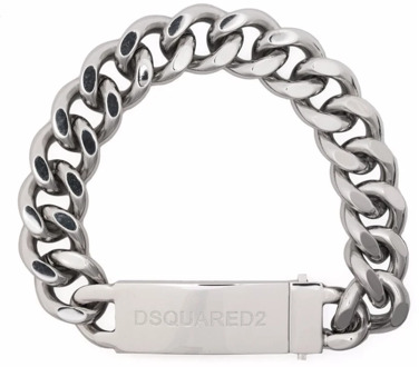 Dsquared2 Zilverkleurige Ketting Armband Dsquared2 , Gray , Heren - L,M,S