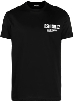 Dsquared2 Zwart Logo T-Shirt Dsquared2 , Black , Heren - 2Xl,Xl,L,M