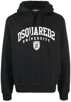 Dsquared2 Zwarte Cool Fit Hoodie Sweaters Dsquared2 , Black , Heren - L,M,S,Xs