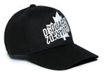Dsquared2 Zwarte Katoenen Baseballpet met Logo Dsquared2 , Black , Unisex - ONE Size