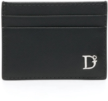 Dsquared2 Zwarte Portemonnees voor Mannen Dsquared2 , Black , Heren - ONE Size