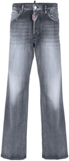 Dsquared2 Zwarte Straight Jeans voor Vrouwen Dsquared2 , Gray , Dames - Xs,2Xs
