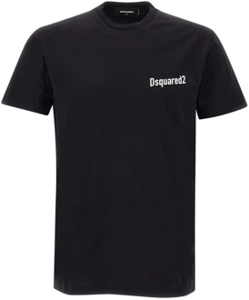 Dsquared2 Zwarte T-shirts en Polos voor heren Dsquared2 , Black , Heren - 2Xl,Xl,L,M,S