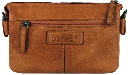 DSTRCT Crossbodytas Harrington Road Leer - cognac