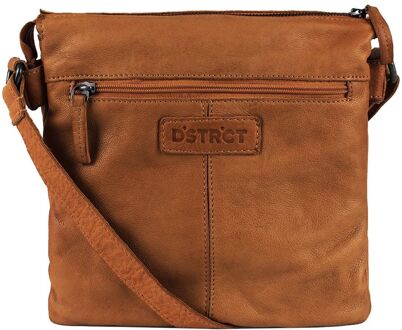 DSTRCT Crossbodytas Harrington Road Leer - cognac