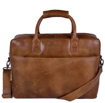 DSTRCT Fletcher Street Business Laptoptas 17'' Cognac 016420 Bruin