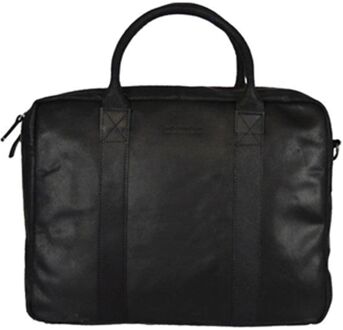 DSTRCT Limited Double Zip 15'' Laptoptas zwart schoudertas heren - H 32 x B 42 x D 12 cm