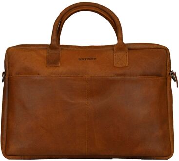 DSTRCT Limited Laptoptas 17'' cognac schoudertas heren Bruin - H 32 x B 43 x D 12 cm