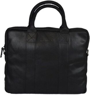 DSTRCT Limited Single Zip 14'' Laptoptas zwart schoudertas heren - H 28 x B 36 x D 8 cm