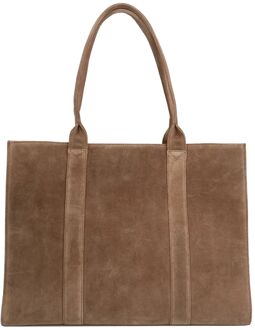 DSTRCT Portland Road Laptop Workingbag 15.6" taupe schoudertas heren - H 32 x B 42 x D 12 cm