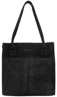 DSTRCT Portland Road Leren Shopper M - Zwart