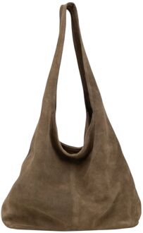 DSTRCT Portland Road Shoulderbag taupe damestas - H 32 x B 48 x D 17 cm