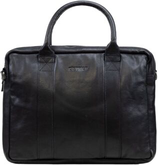 DSTRCT State Street Workingbag 15.6" black schoudertas heren Zwart - H 32 x B 42 x D 10 cm