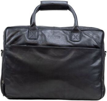 DSTRCT State Street Workingbag 17" black schoudertas heren Zwart - H 31 x B 43 x D 11 cm