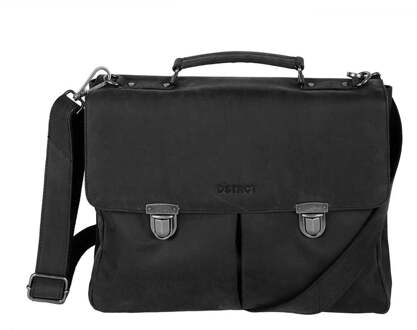 DSTRCT Wall street A4 Laptoptas -15,4 inch - Zwart