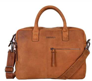 DSTRCT Wall Street Business Laptoptas 15.4'' Double Cognac Bruin