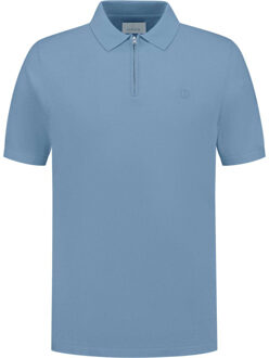 Dstrezzed Ds dorian zip polo Blauw - XL