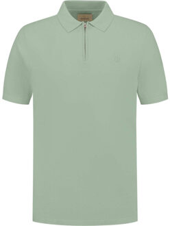 Dstrezzed Ds dorian zip polo - maat M Groen