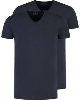 Dstrezzed Eastwood 2 pack v-neck tee bamboo blend - maat M Blauw