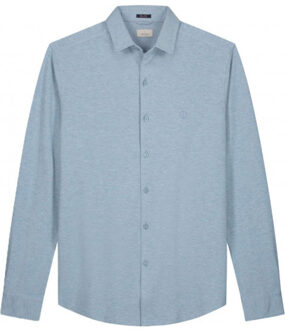 Dstrezzed Kirk shirt melange pique - maat XXL Blauw