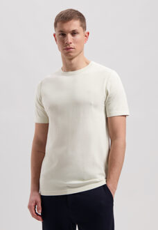 Dstrezzed Knitted T-shirt Zeke Silver Birch  XL Wit
