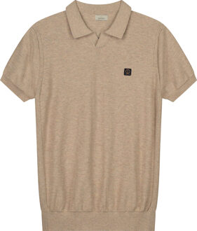 Dstrezzed Melange Slub Polo Pullover Dstrezzed , Beige , Heren - 2XL