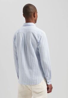 Dstrezzed Overhemd Clay Seersucker Blauw Streep Lichtblauw - L,M,XL